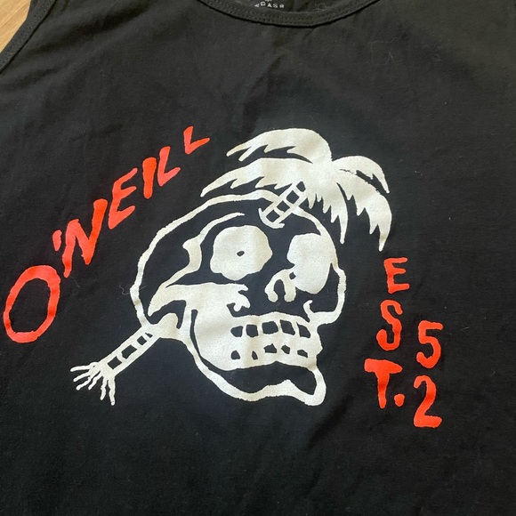 O'Neill Palm Balm Skull Tank - Men's M - Black Surf Muscle Tee- surf/skate - Picture 3 of 4